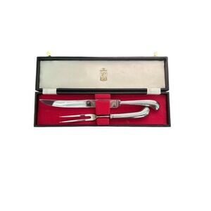 KIRK & MATZ‎ SHEFFIELD 2 Piece CARVING SET Made In England Stainless Steel